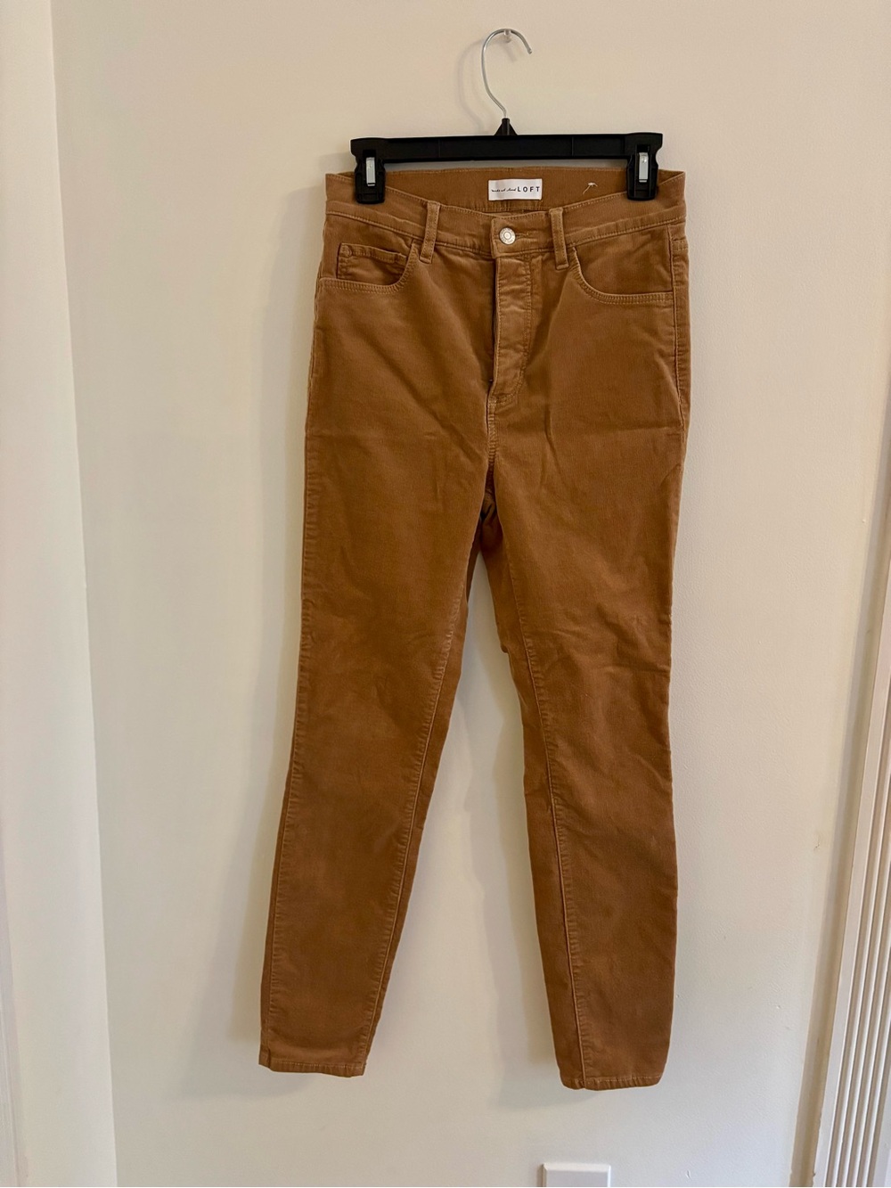 LOFT Women's High-Rise Skinny Corduroy Pants in Carmel/Tan - 26/2 - Like New